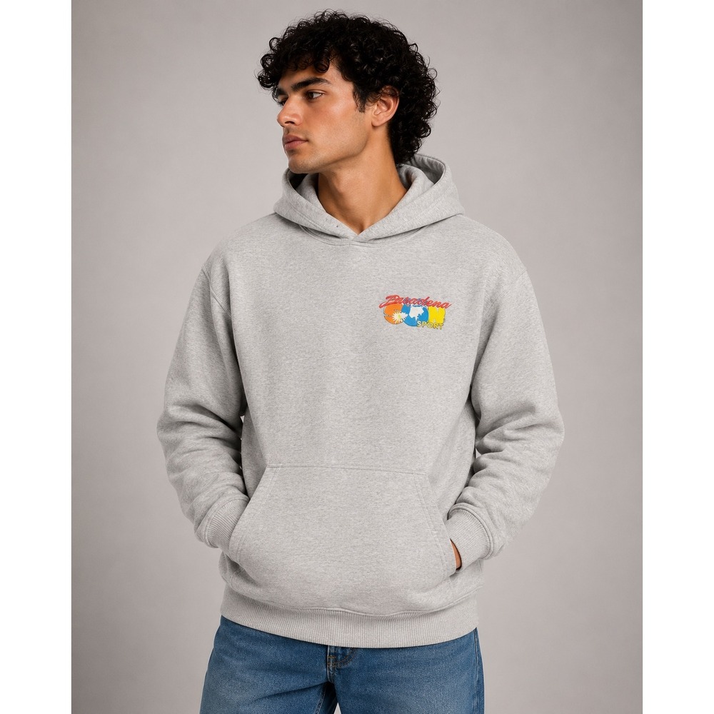Pasadena Leisure Club Sun Sport Hoodie Heather Grey Mens Large Graphic Pullover